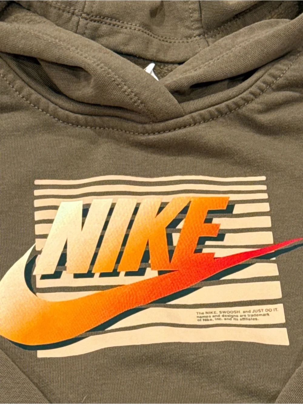 Boys Nike Sportswear Club Fleece Hoodie Jogger Sweatpants Set Olive Size 6 7 - Picture 5 of 6